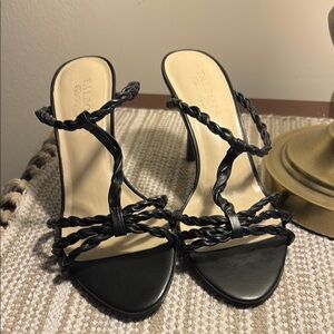 Talbots Strappy Black Heels  Size 7